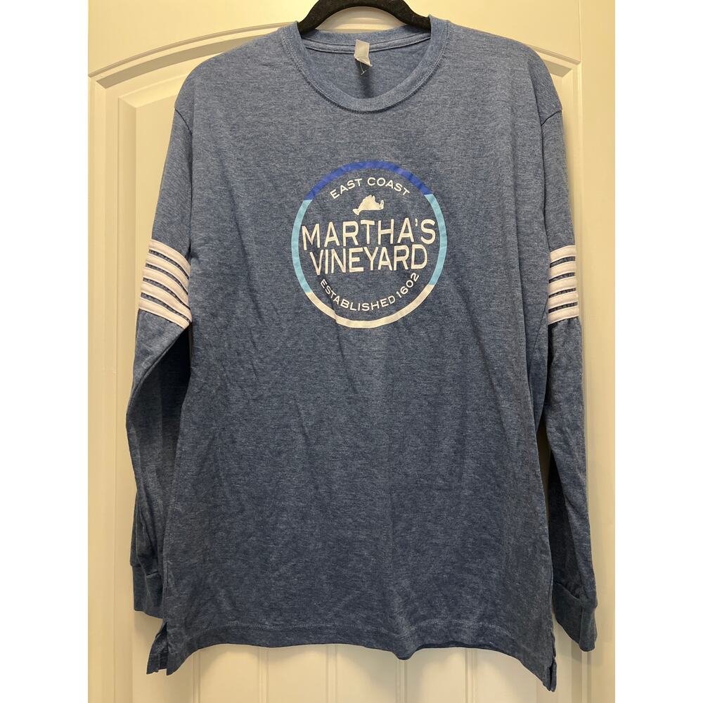 Teemax Women’s Martha’s Vineyard‎ Long Sleeve Outdoor Sweatshirt Top Size L Blue